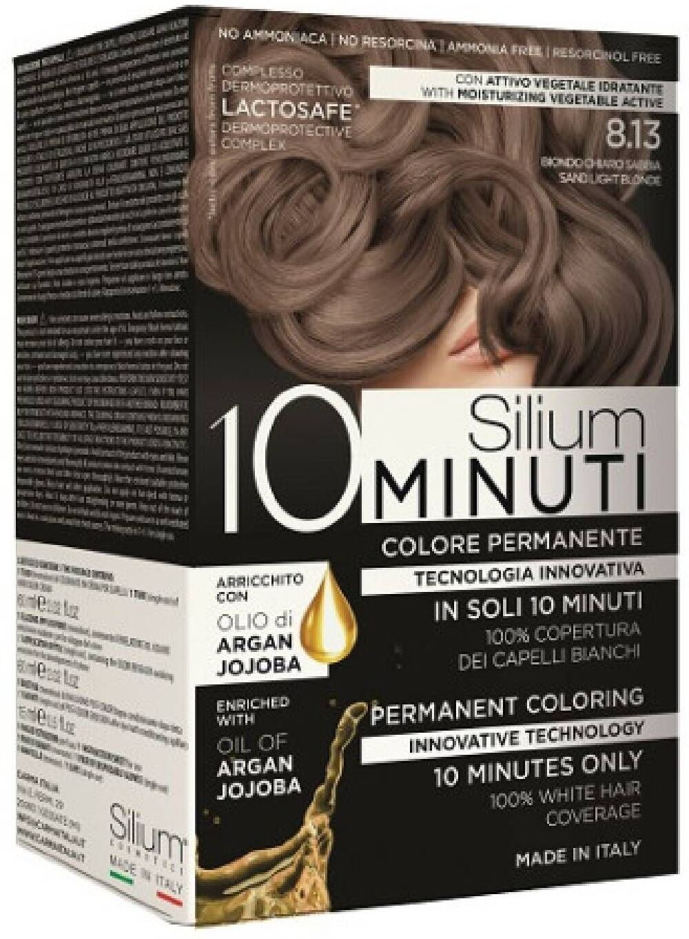 Silium 10 Minuti Colore Permanente Biondo Chiaro Sabbia 8.13 135ml