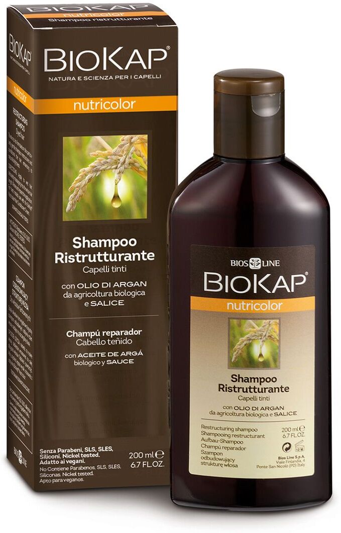 Biokap Nutricolor Shampoo Ristrutturante Con Olio Di Argan 200ml