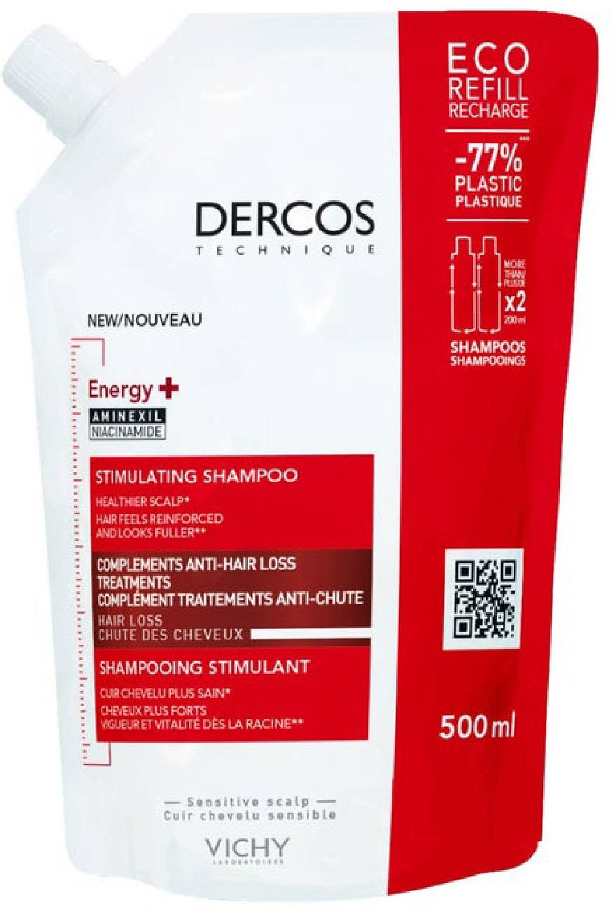 Vichy Dercos Shampoo Energy Eco Ricarica 500ml