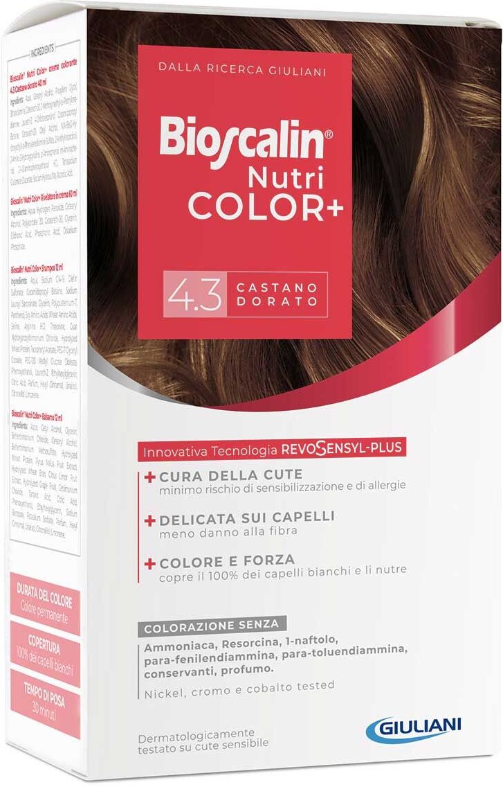 Bioscalin Nutricolor+ Tinta Capelli N.4,3 Castano Dorato