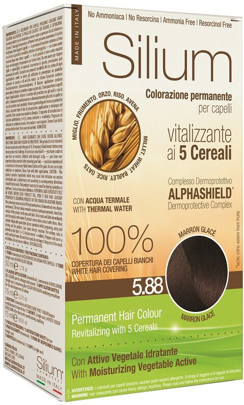 Silium Colorazione Permanente Capelli Crema Marron Glacé 5.88