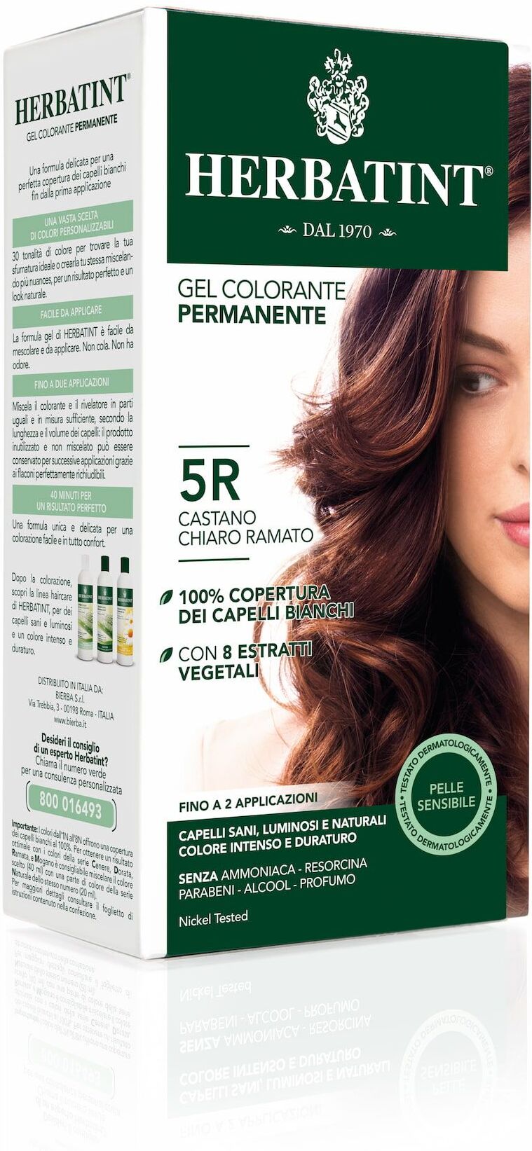 Herbatint Gel Colorante Permanente 5r Castano Chiaro Ramato 150ml