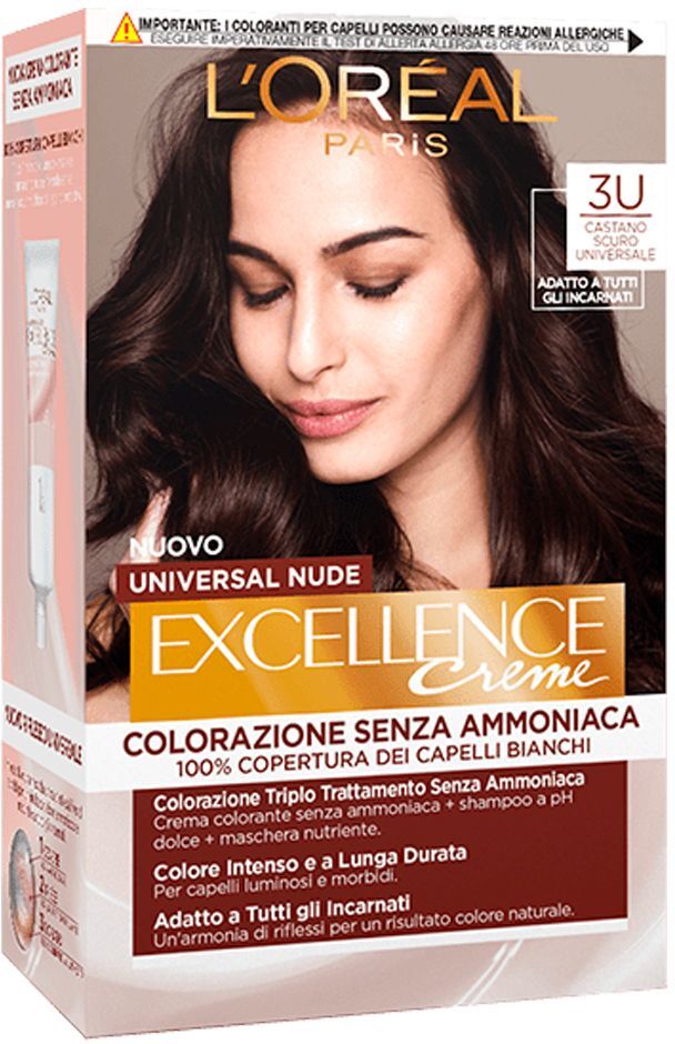 L'Oreal Nude Tinta Capelli 3u Castano Scuro Universale