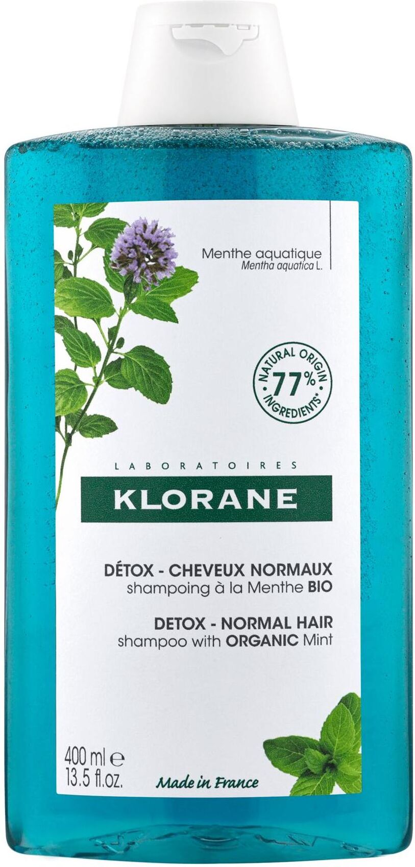 Klorane Shampoo Alla Menta Acquatica Bio Detox Anti-inquinamento 400ml