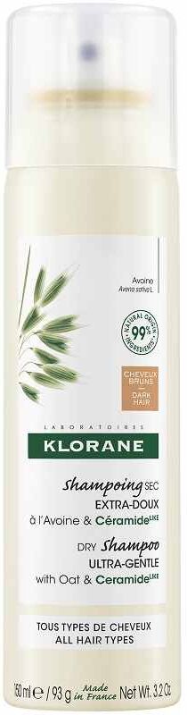 Klorane Shampoo Secco Extra-delicato All'avena E Ceramide Capelli Scuri 150ml