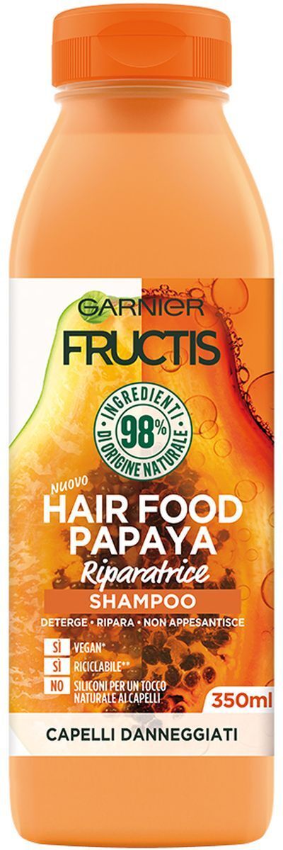 Garnier Fructis Hair Food Papaya Shampoo Riparatore Capelli Secchi 350ml