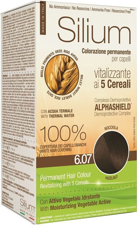 Silium Colorazione Permanente Capelli Crema Nocciola 6.07