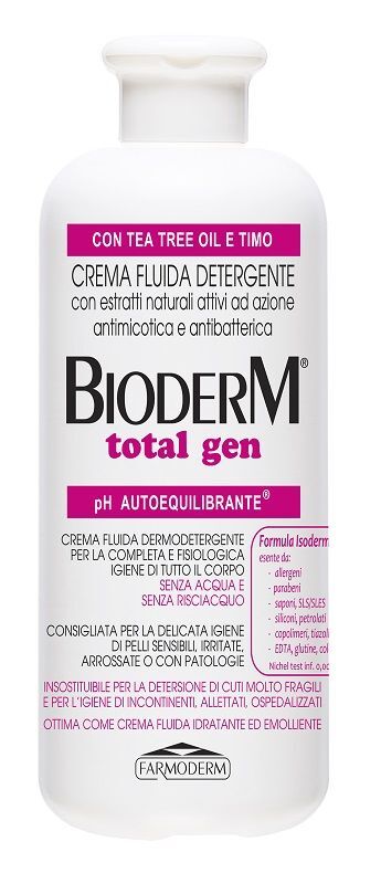 Farmoderm Bioderm Total Gen Crema Fluida Detergente Dermoprotettiva 500ml
