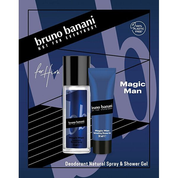 bruno banani cofanetto magic man deodorante spray 75ml + shower gel 50ml