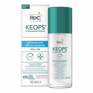 Roc Keops Deodorante Roll On 0% Sali Di Alluminio 30ml