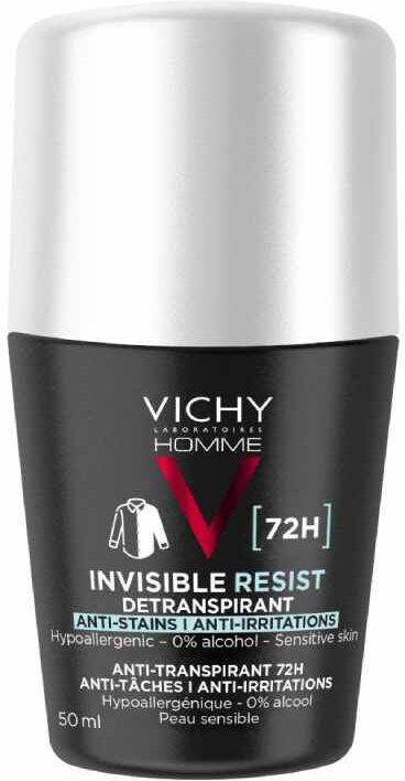 Vichy Deodorante Uomo Roll On 72h Invisibile 50ml