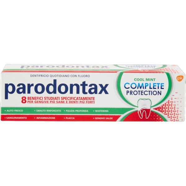 parodontax dentifricio complete protection con fluoro e bicarbonato di sodio gusto cool mint 75ml