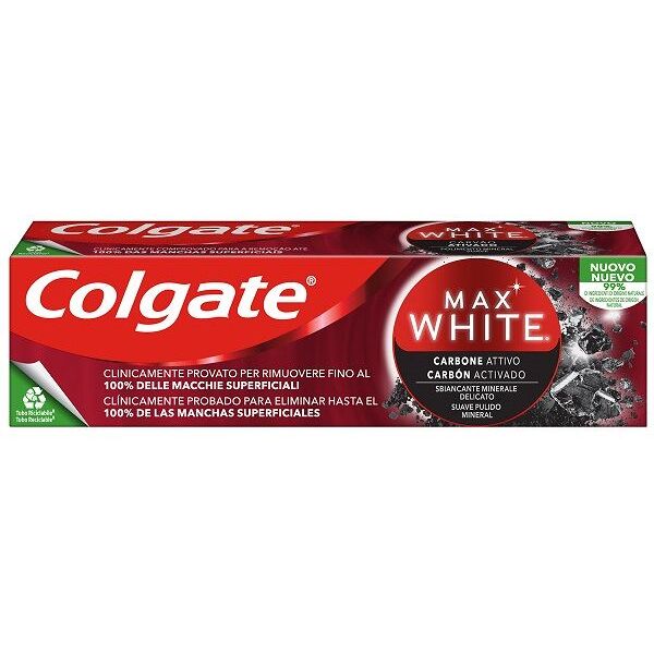 colgate dentifricio sbiancante max white carbone attivo 75ml