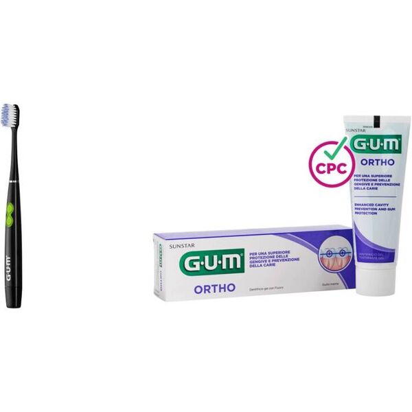 gum kit pulizia allineatori 1 spazzolino a batteria + 2 dentifrici 12ml