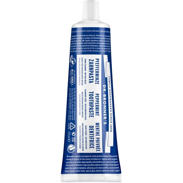 dr. bronner's toothpaste peppermint 140g