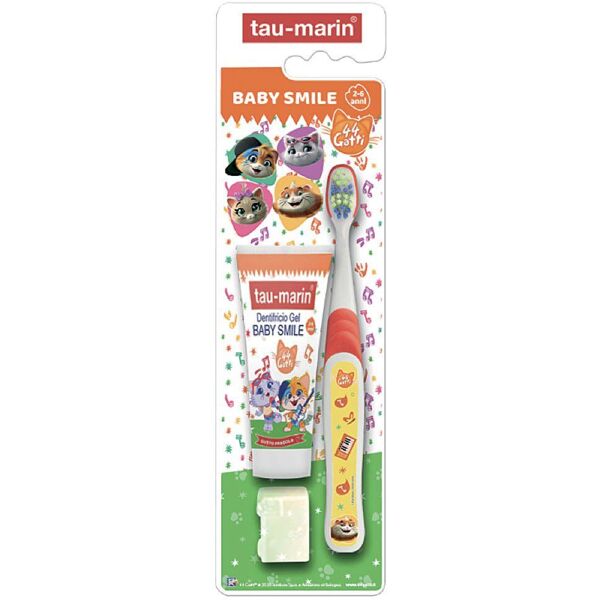 tau marin set baby smile special edition 44 gatti spazzolino+dentifricio fragola 20ml