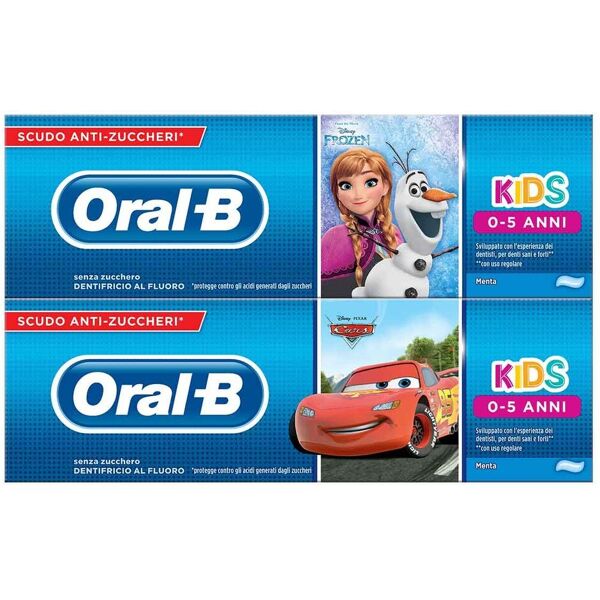 oral-b dentifricio frozen and cars per bambini 1 pezzo 75ml