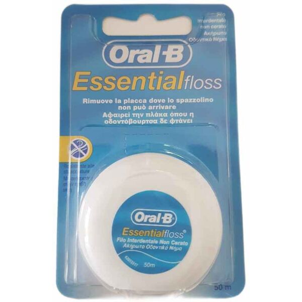 oral-b essential filo interdentale non cerato 50m