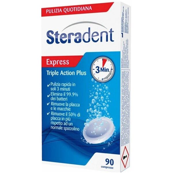 steradent triple action plus pulizia protesi dentarie 90 compresse