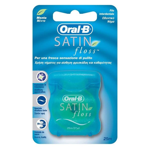 oral-b filo interdentale alla menta satin floss 25m