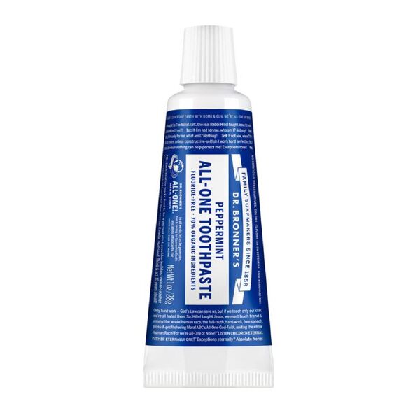 dr. bronner's toothpaste peppermint 28g