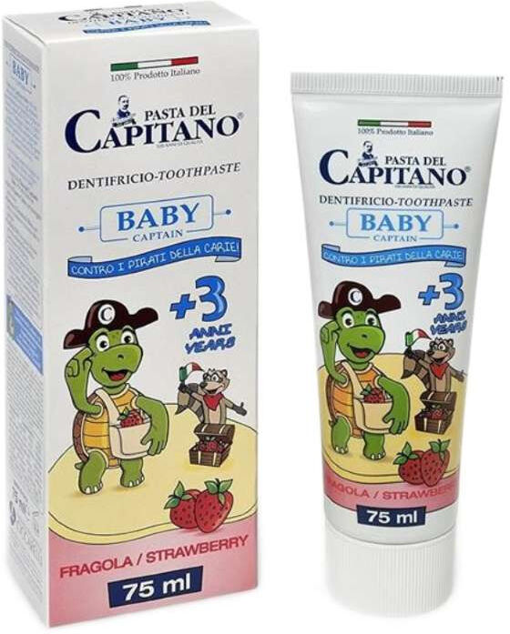 pasta del capitano dentifricio baby fragola 75ml