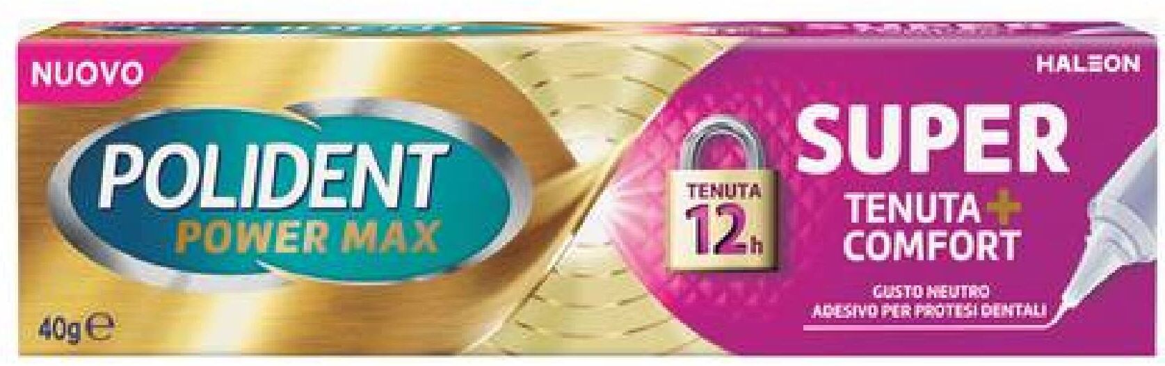 polident super tenuta + comfort adesivo per protesi dentale tenuta giornaliera gusto neutro 40g