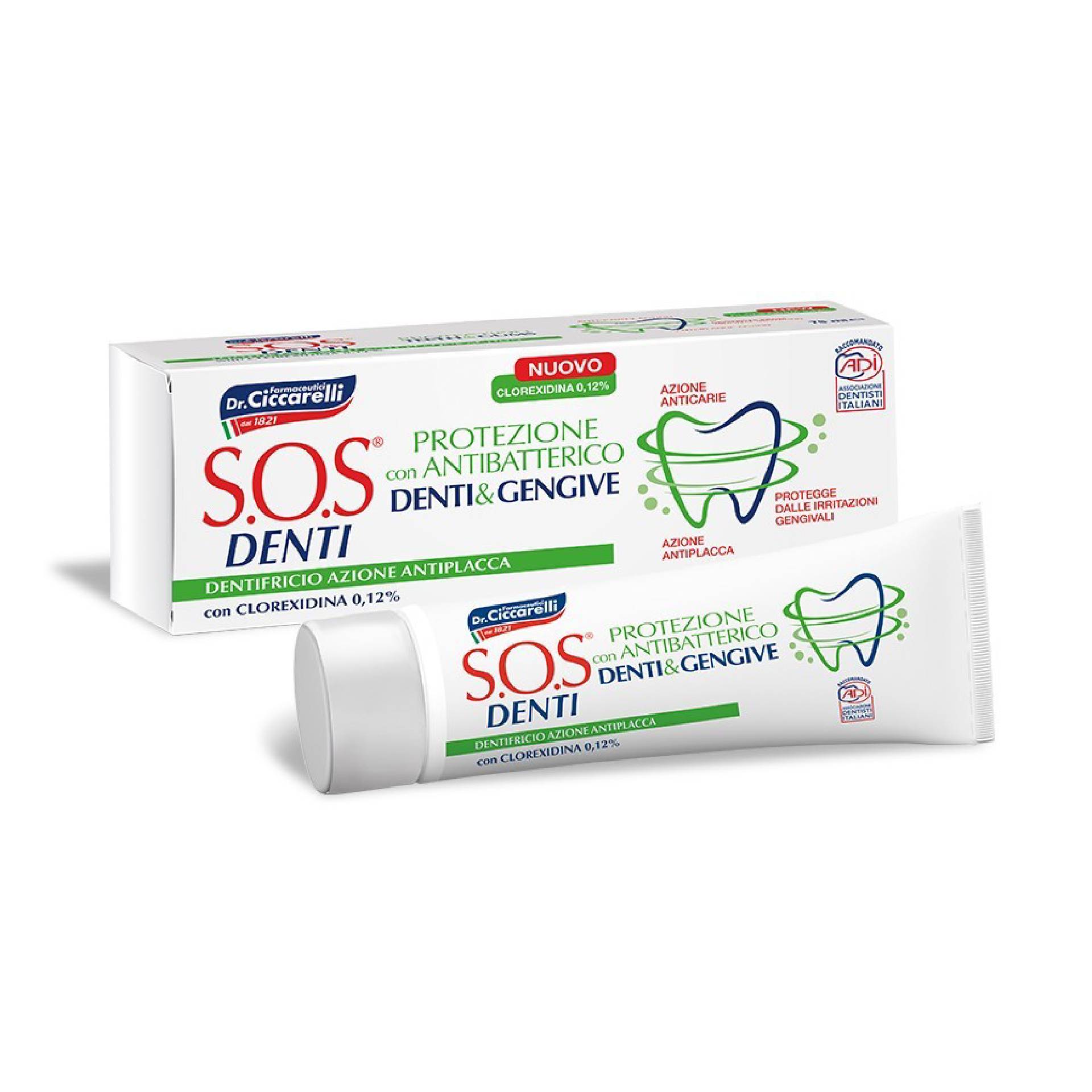 dr. ciccarelli sos denti dentifricio clorexidina 75ml