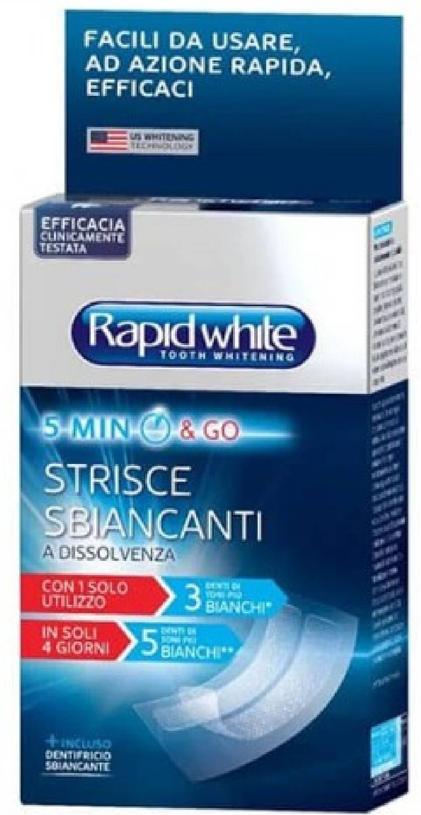 rapid white kit strisce sbiancanti 8 pezzi