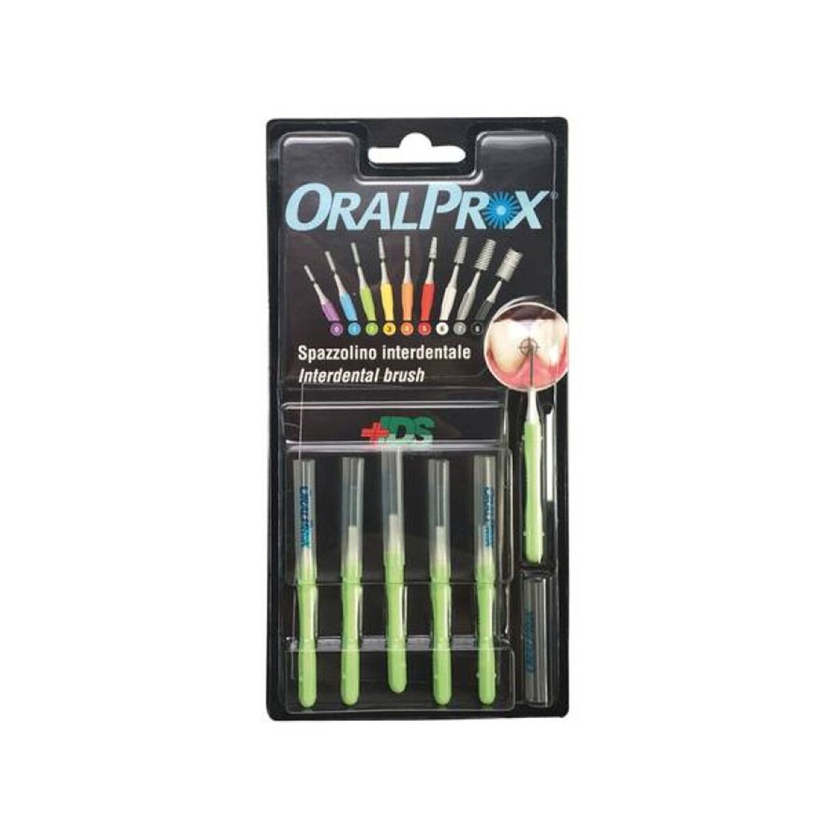 oralprox spazzolini interdentali misura 2 verde 6 pezzi