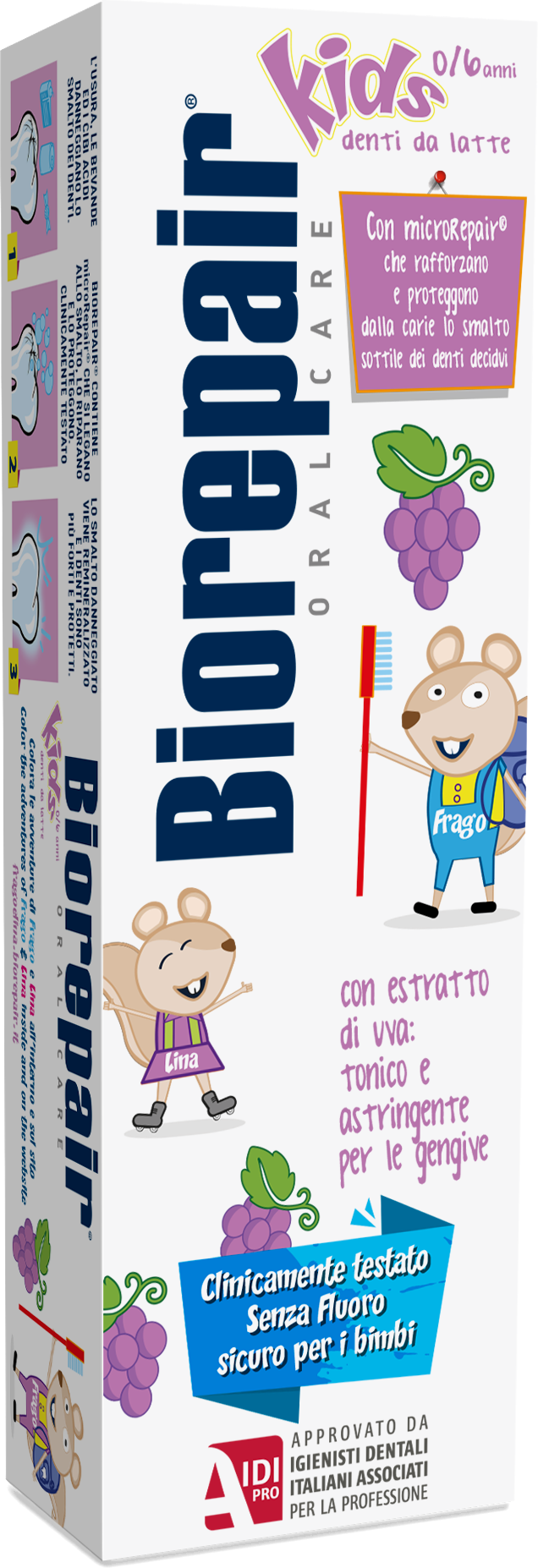 biorepair kids uva dentifricio 50ml