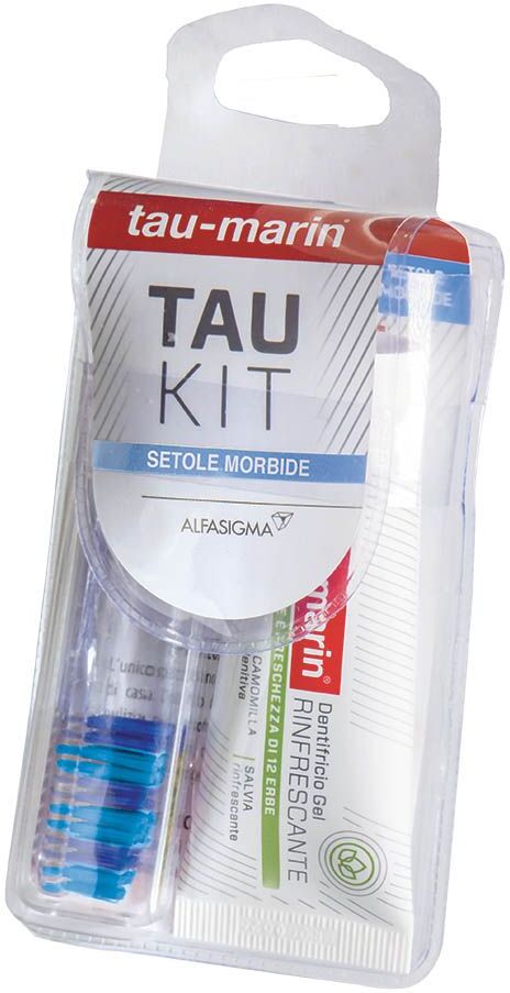 tau marin kit igiene orale da viaggio spazzolino + dentifricio gel 20ml