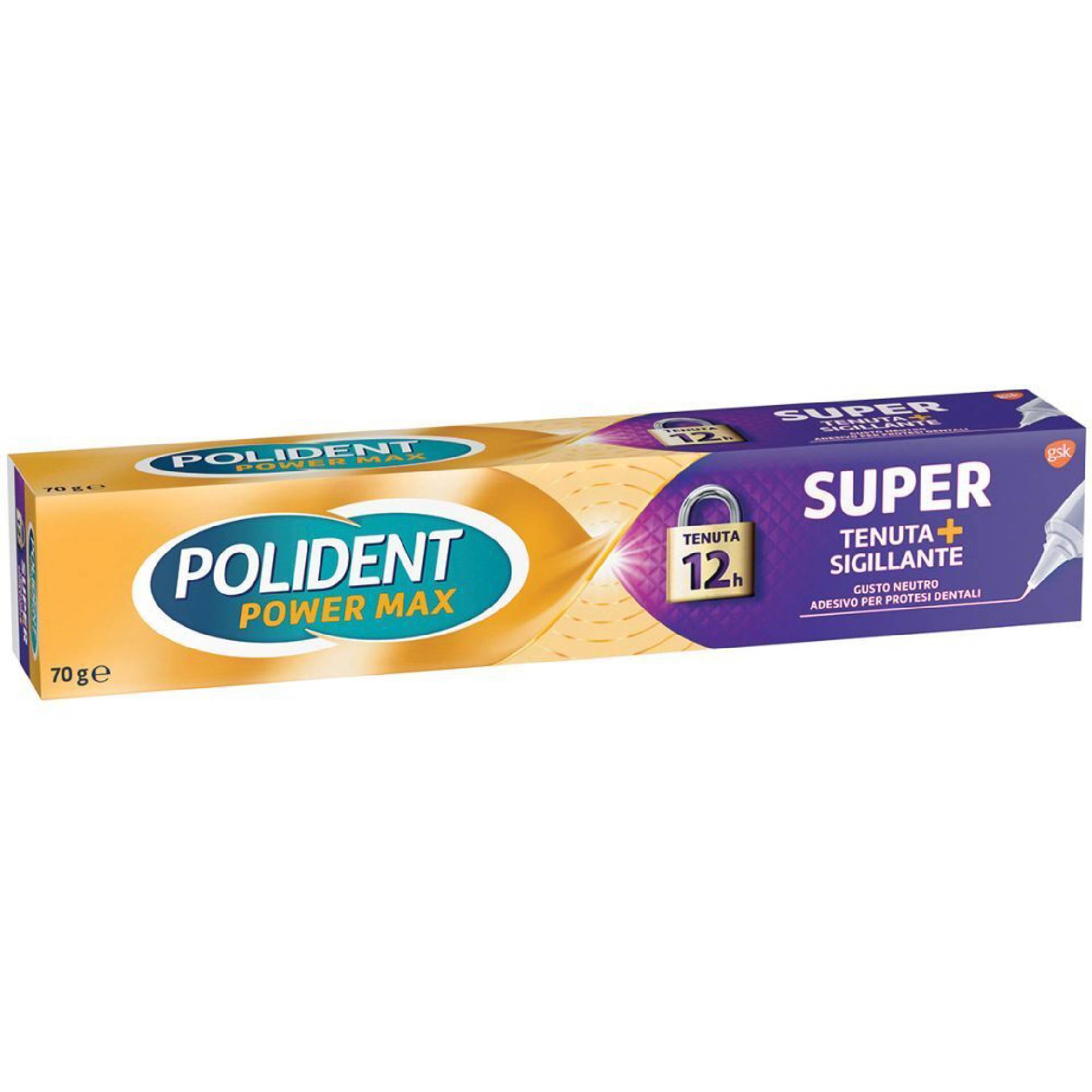 polident super tenuta + comfort adesivo per protesi dentale tenuta giornaliera gusto neutro 70g
