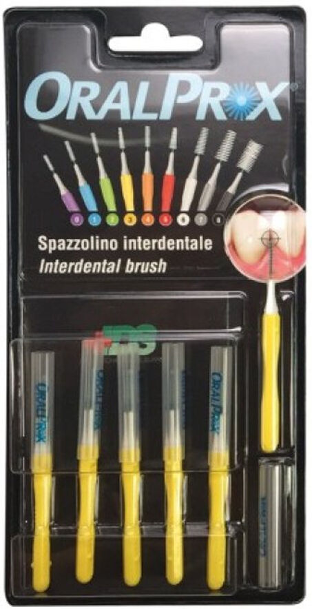 oralprox spazzolini interdentali misura 3 giallo 6 pezzi