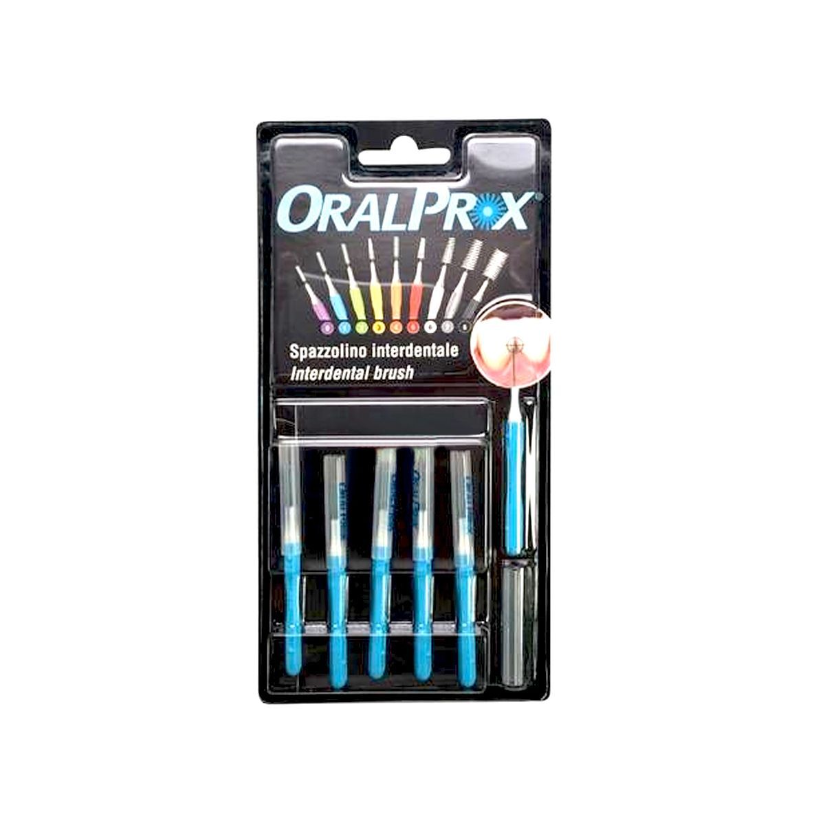 oralprox spazzolini interdentali misura 1 azzurro 6 pezzi