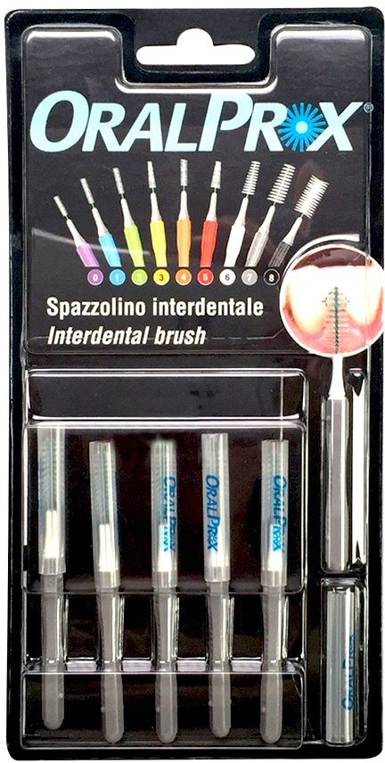 oralprox spazzolini interdentali misura 7 grigio 6 pezzi