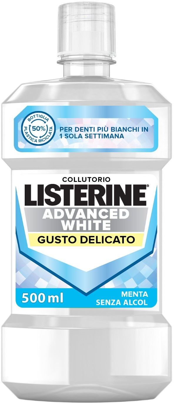 listerine advanced white collutorio gusto delicato 500ml