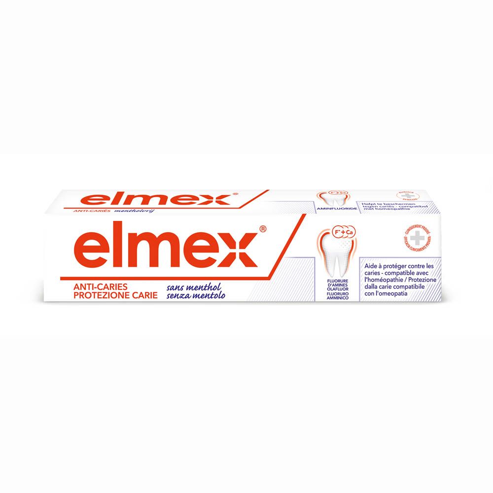 elmex dentifricio protezione carie con fluoruro amminico senza mentolo 75ml