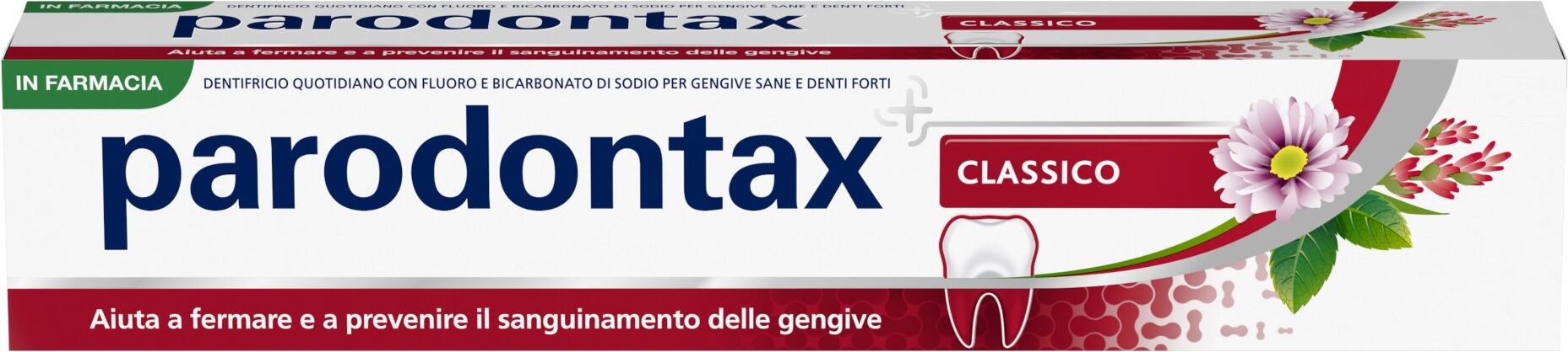 parodontax dentifricio herbal classico con fluoro e bicarbonato di sodio 75ml