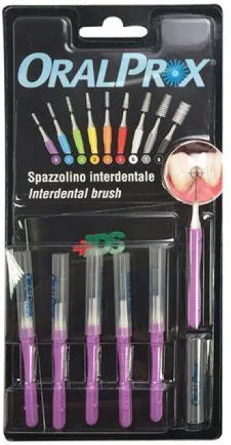 oralprox spazzolini interdentali misura 0 viola 6 pezzi