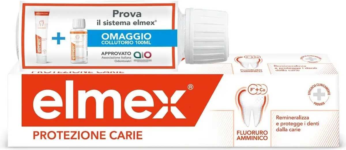 elmex protezione carie dentifricio 75ml collutorio 100ml