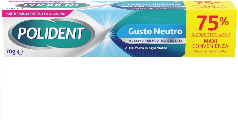 polident adesivo per protesi dentale tenuta giornaliera gusto neutro 70g