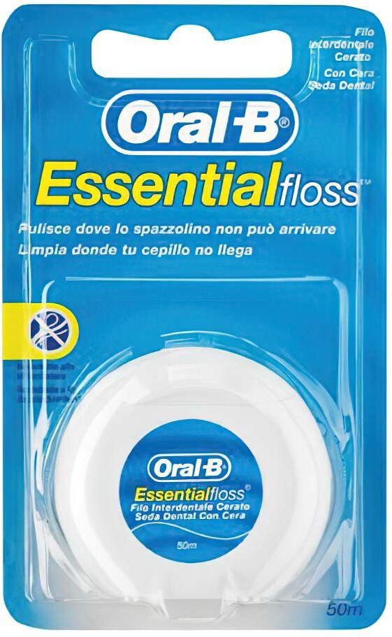 oral-b essential floss filo interdentale cerato 50m