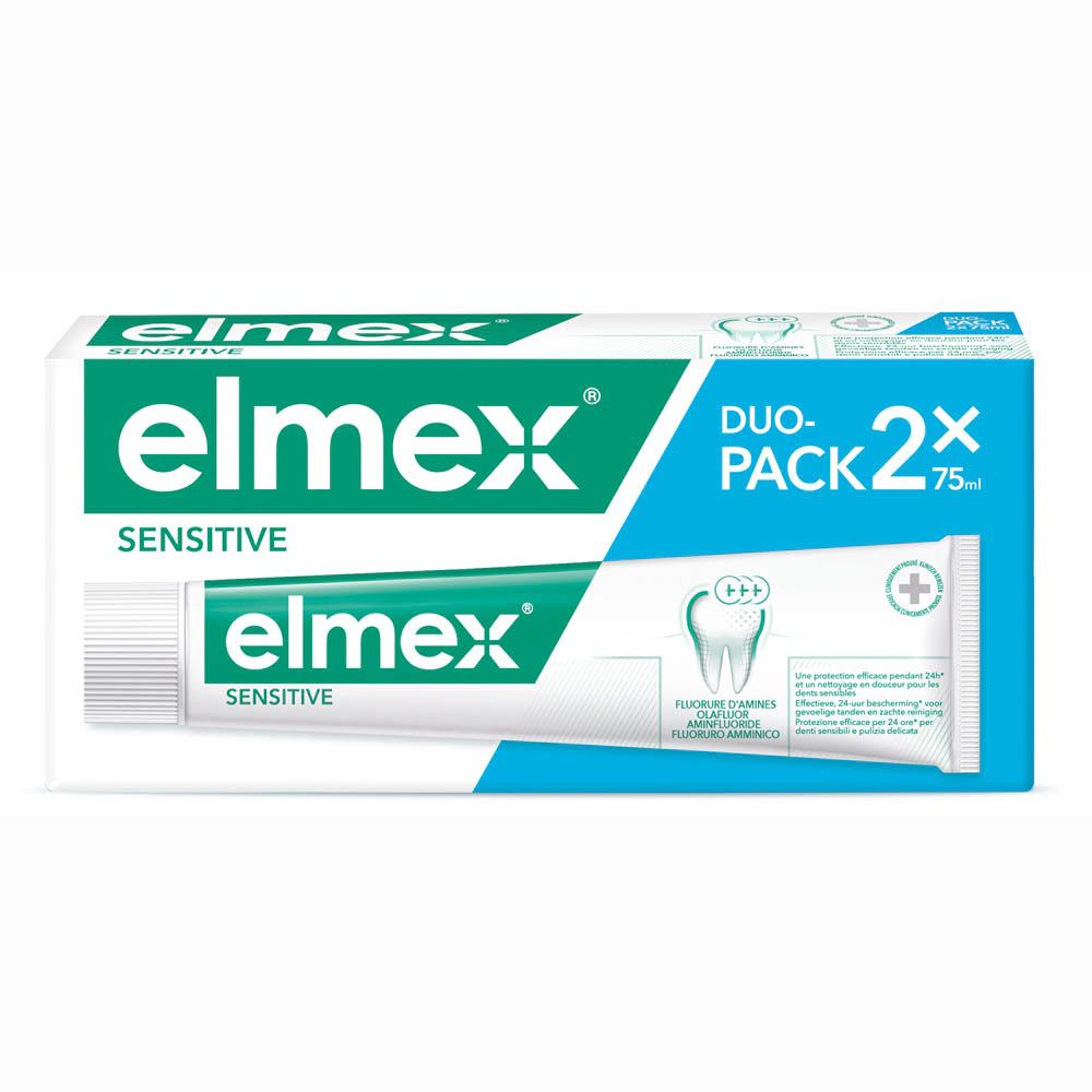 Elmex Dentifricio Sensitive Per Denti Sensibili 2 Tubi Da 75ml