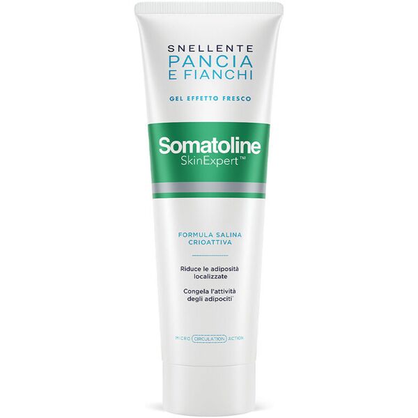 somatoline skinexpert snellente pancia e fianchi gel effetto fresco trattamento corpo snellente sale integrale e mentolo naturale 250ml