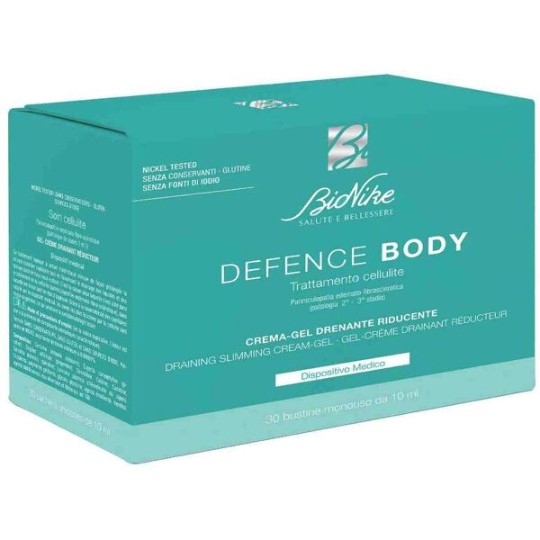 bionike defence body trattamento cellulite crema gel drenante riducente 30 bustine monouso