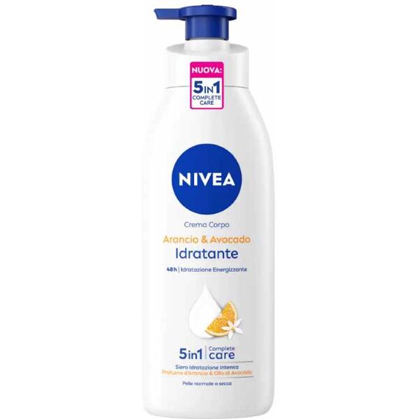 nivea body crema corpo idratante arancio e avocado 500ml