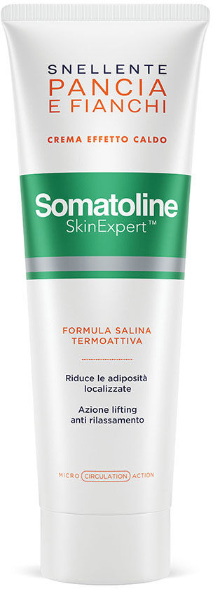 somatoline skinexpert snellente pancia e fianchi crema effetto caldo 250ml