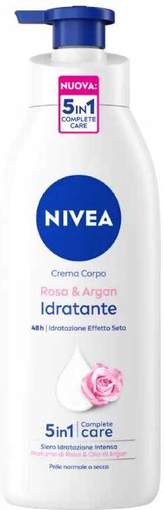 nivea body crema corpo rosa e olio d'argan 500ml