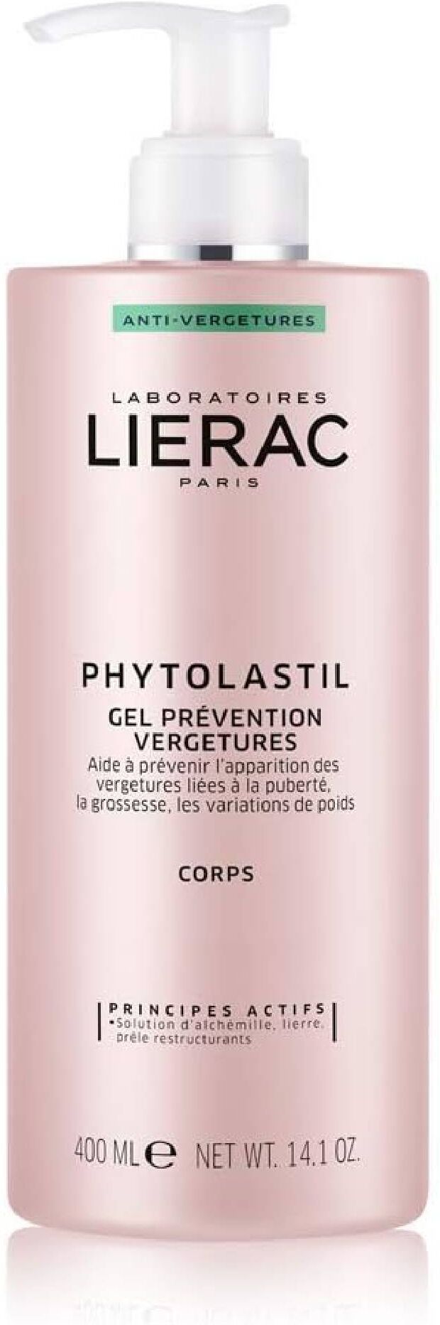 Lierac Phytolastil Gel Idratante Lenitivo Prevenzione Smagliature 400ml